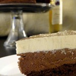 Triple chocolate mousse cake and ice wine